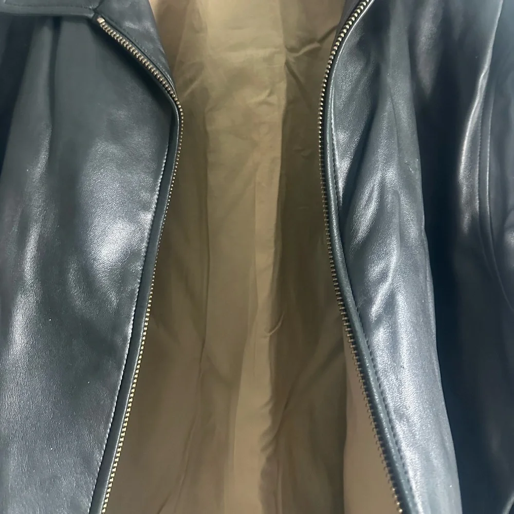 Ralph Lauren Black Leather Bomber Jacket - Picture 3 of 3